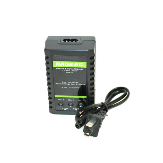 Image of Rage RC 800mA 2S-3S AC Lipo Battery Charger RGRB1242