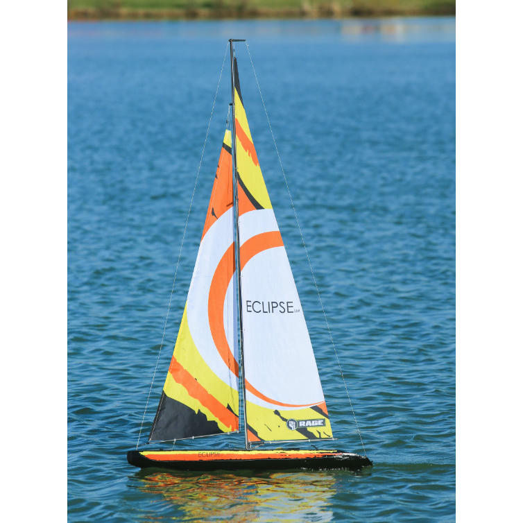 Image of Rage R/C Eclipse 1M Radio Control Racing Sailboat / Yacht 39 Long Hull RGRB1301