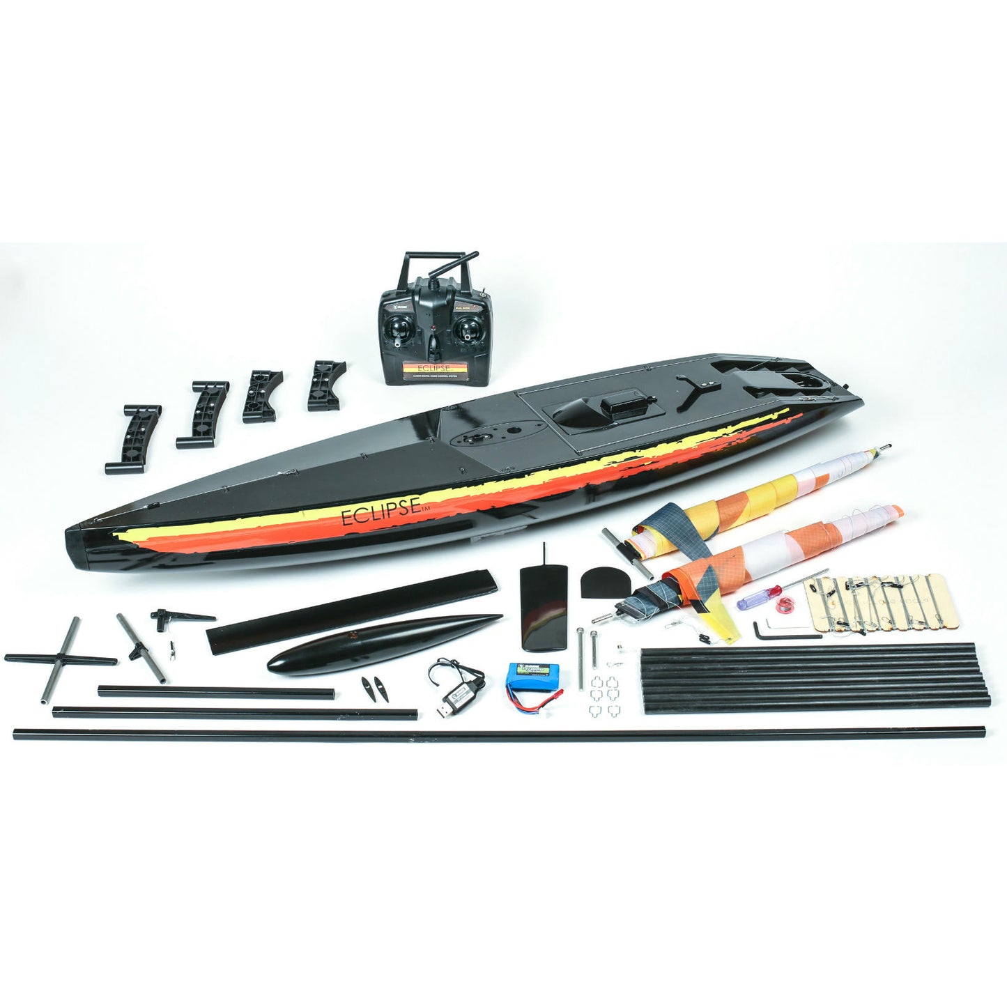 Image of Rage R/C Eclipse 1M Radio Control Racing Sailboat / Yacht 39 Long Hull RGRB1301