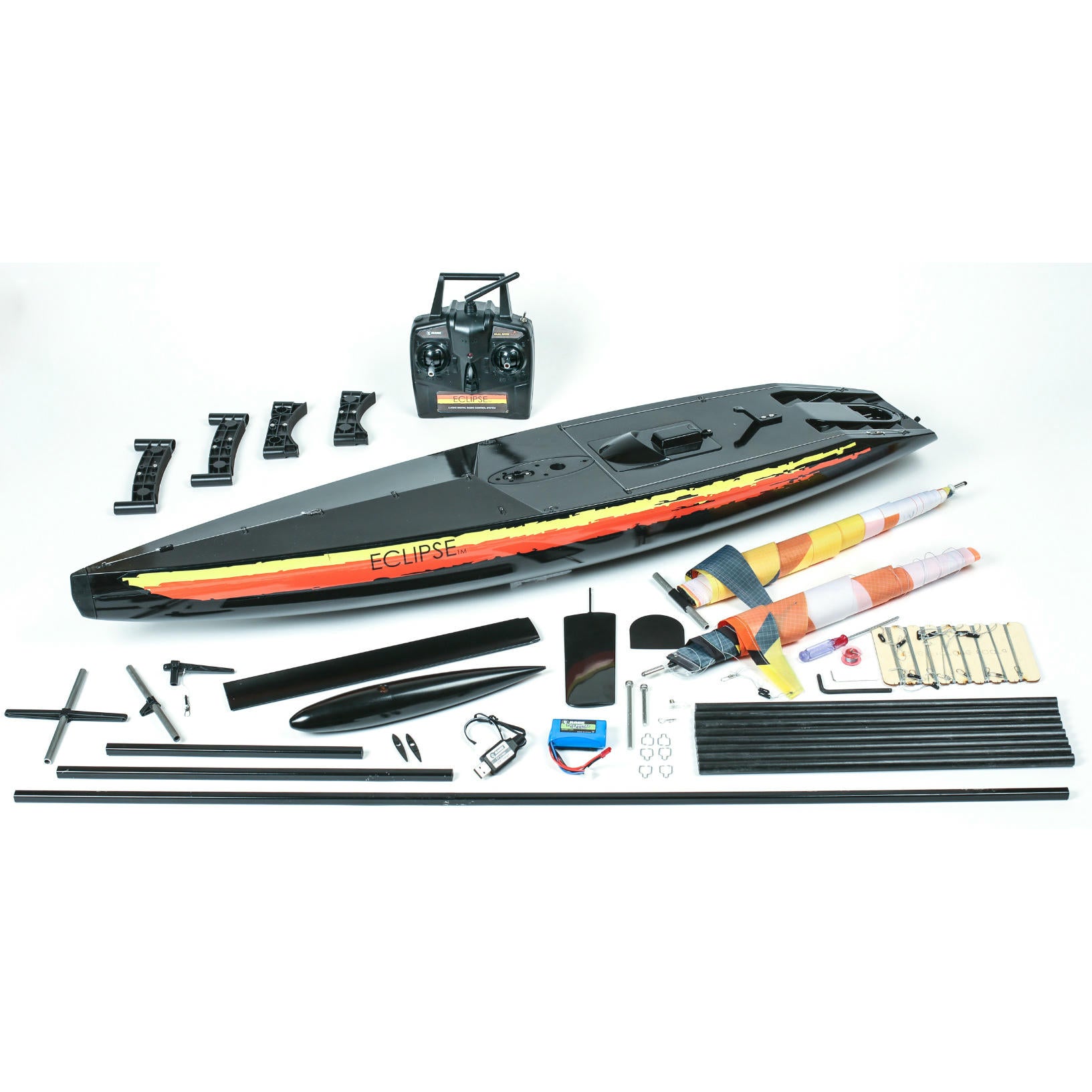 Image of Rage R/C Eclipse 1M Radio Control Racing Sailboat / Yacht 39 Long Hull RGRB1301