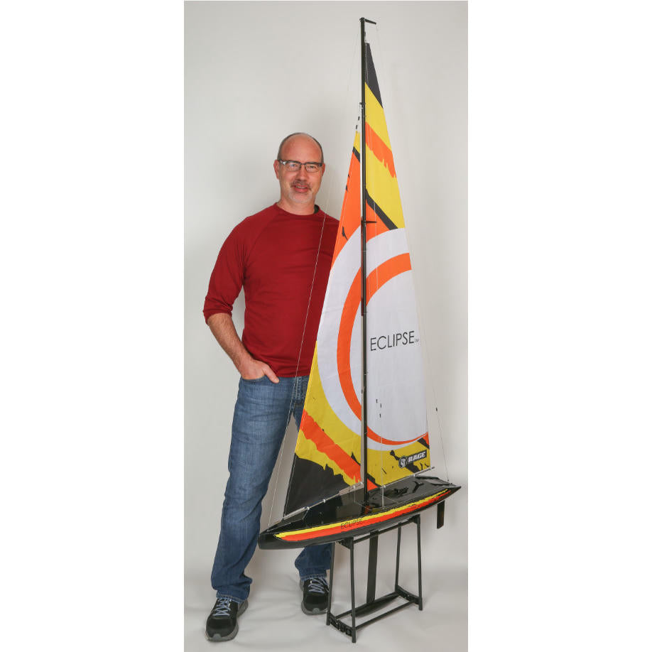 Image of Rage R/C Eclipse 1M Radio Control Racing Sailboat / Yacht 39 Long Hull RGRB1301