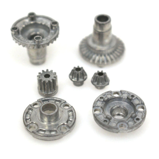 Image of Diff Case Housing, Drive Gears & Motor Pinion; Mini Trek