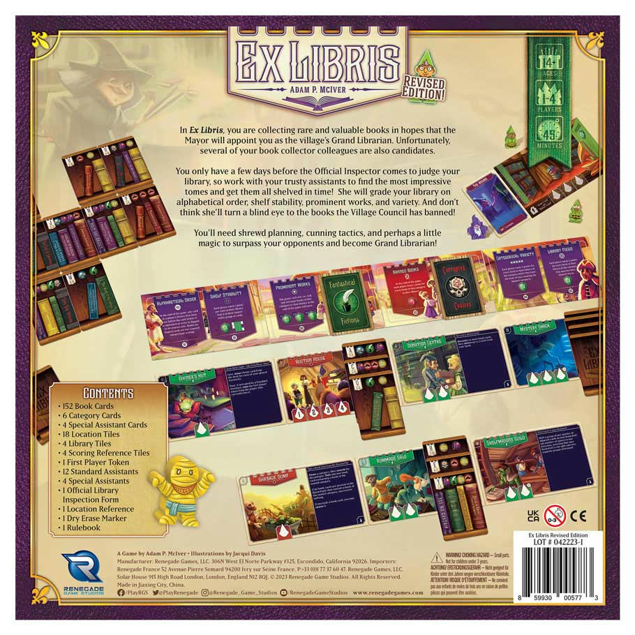 Image of Ex Libris Revised Edition Board Game by Renegade Games RRGS00577