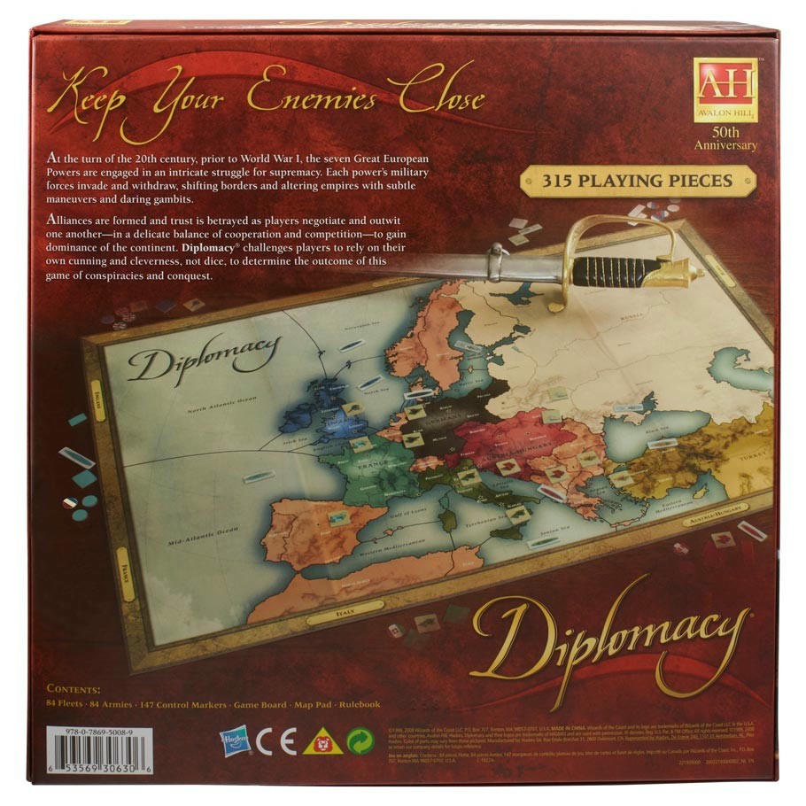 Image of Diplomacy game of international intrigue by Hasbro/Renegade Games