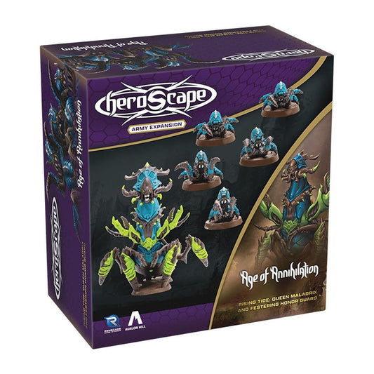 Heroscape: Rising Tide - Queen Maladrix and Festering Honor Guard Army Expansion