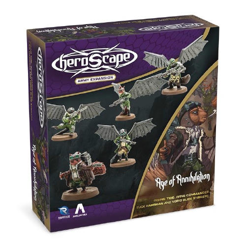 Image of Heroscape: Rising Tide - Wing Commander Tuck Harrigan and Vorid Glidestriker Army Expansion