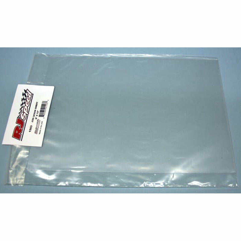 Image of RJ Speed 8x12 0.020 (0.5mm thick) CLEAR Lexan Sheet RJS1502 w/Overspray Film