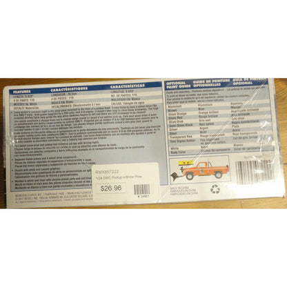 Image of Revell GMC Pickup Truck With Snow Plow Pickup Plastic Model Kit 1:24 Lvl 4