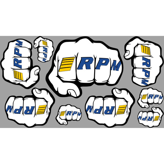 Image of RPM Fist Logo Decal Sheets