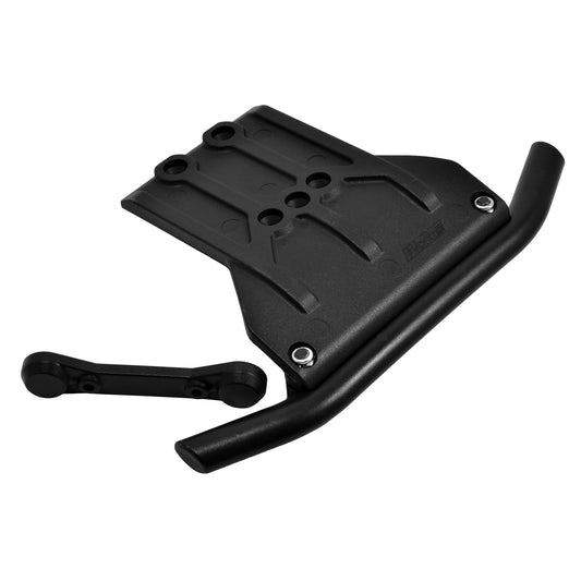 Image of Front Bumper and Skid Plate, Black, for the Traxxas Sledge