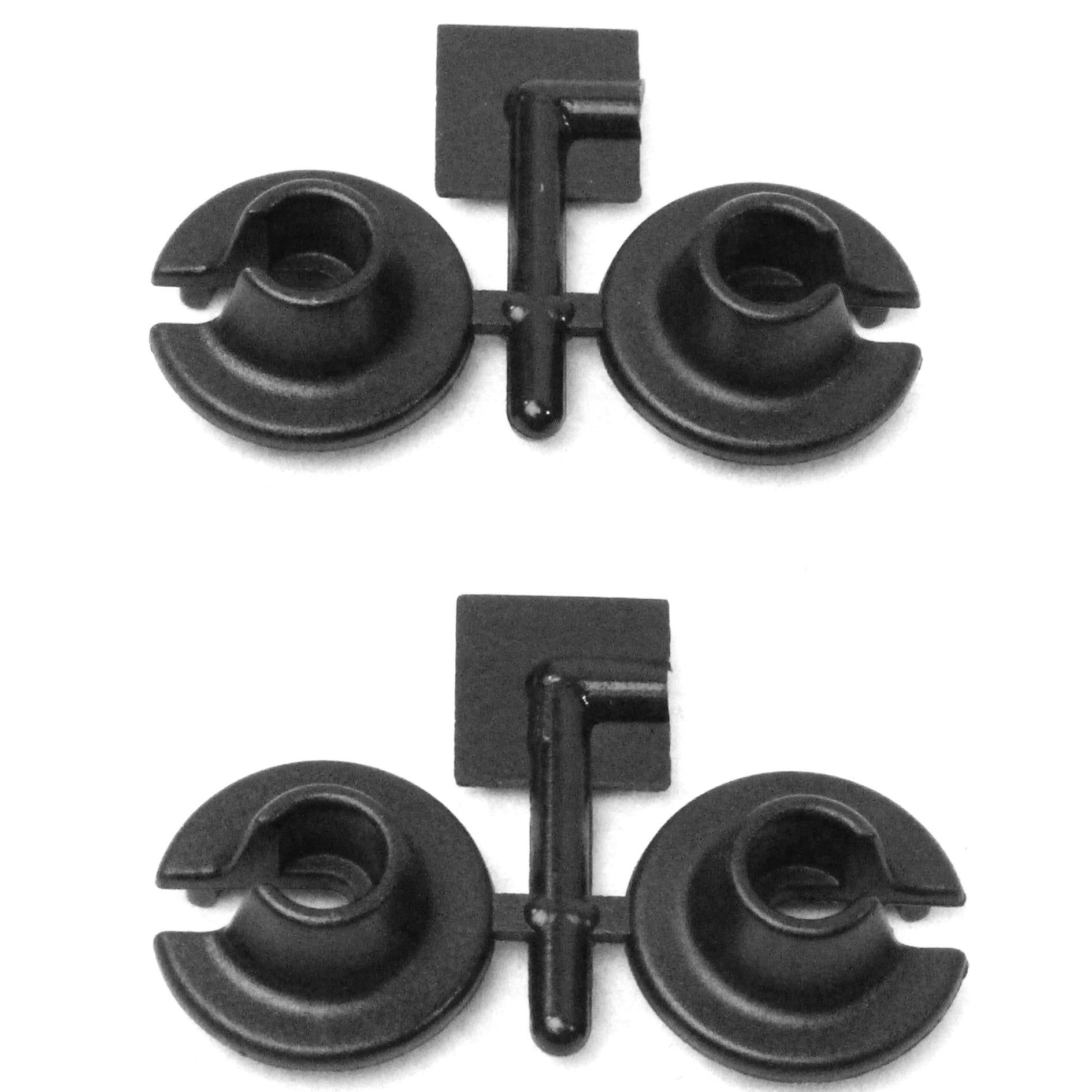 Image of Black Shock Spring Cups (Perch) for Losi, Traxxas, & Associated RPM73152