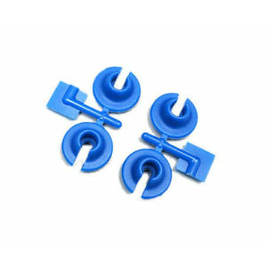 Image of Blue Shock Spring Cups for Losi, Traxxas & MGT RPM RC Products 73155