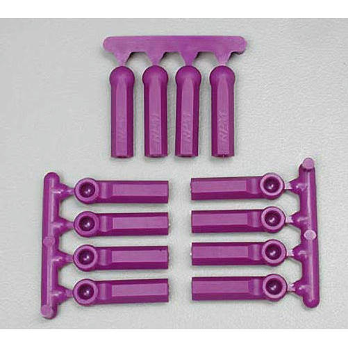 Image of RPM Long Shank Rod Ends (Purple) for 4-40 rod & 4.3mm Balls RPM73398 (12pcs)