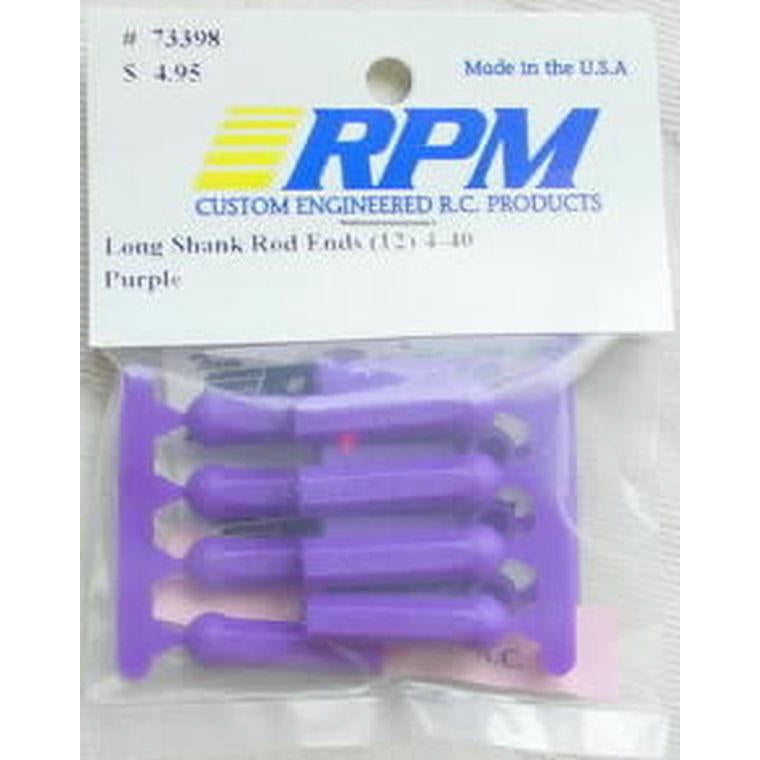 Image of RPM Long Shank Rod Ends (Purple) for 4-40 rod & 4.3mm Balls RPM73398 (12pcs)