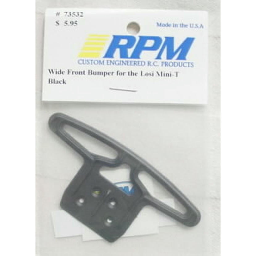 Image of Losi Mini-T (v1.0) Black Wide Front Bumper by RPM RPM73532