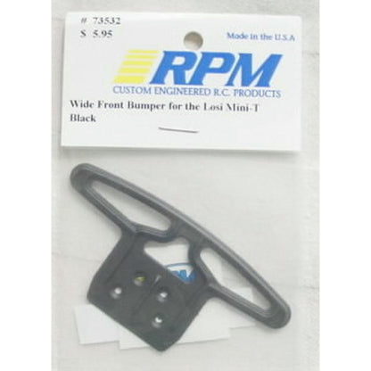 Image of Losi Mini-T (v1.0) Black Wide Front Bumper by RPM RPM73532
