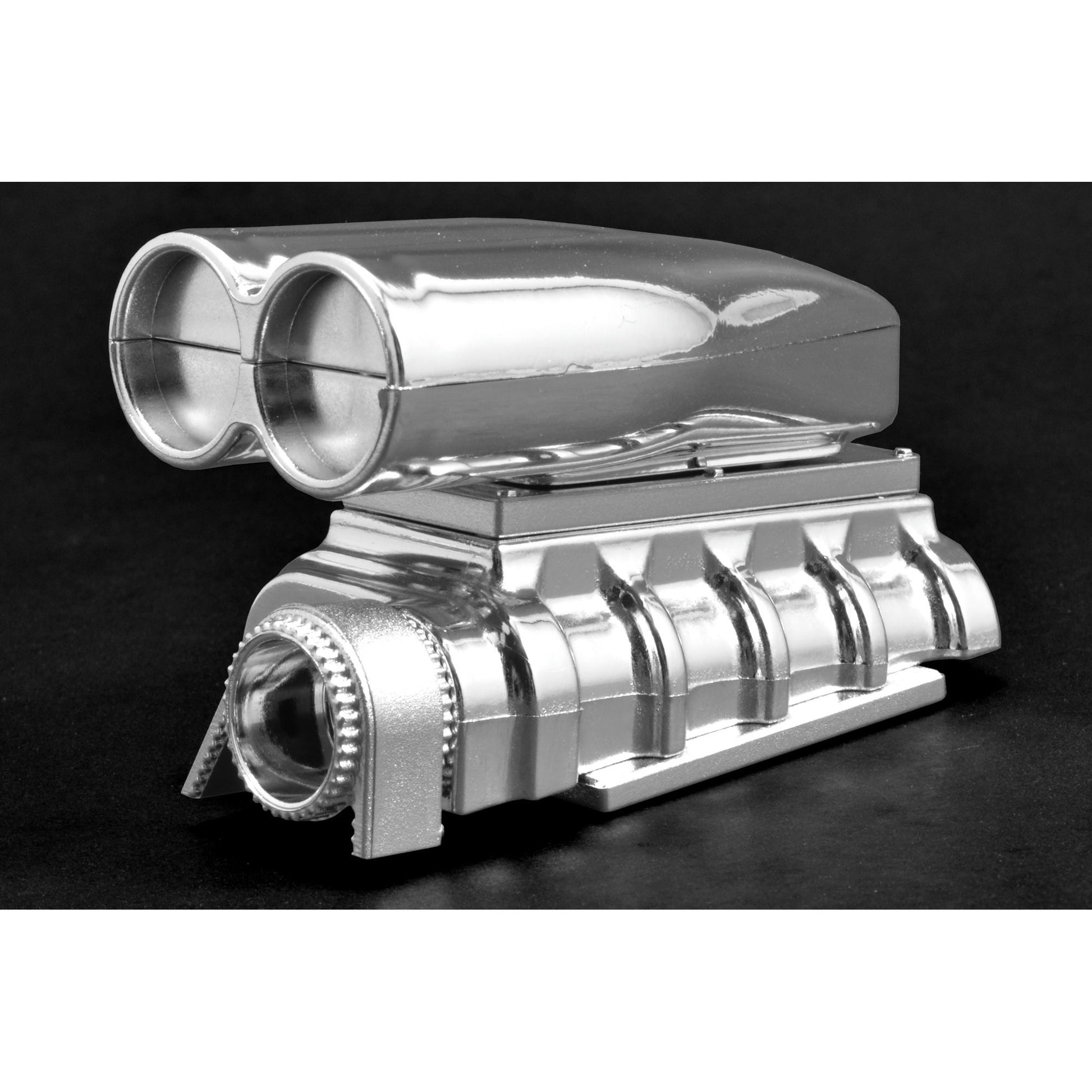 Image of Chrome Shotgun Style Mock Intake & Blower for 1/8th & 1/10th R/C Vehicles 73543