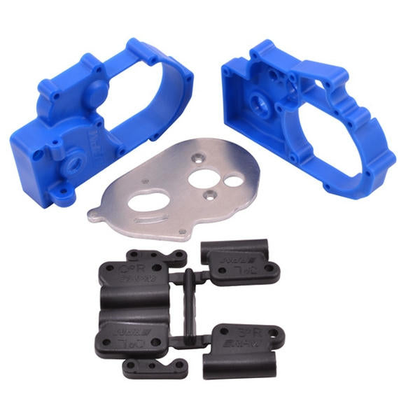 Image of Blue Hybrid Gearbox Housing RPM73615 fits Traxxas Slash/Stampede/Rustler/Bandit