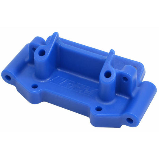 Image of Blue Front Bulkhead RPM RC Products RPM73755 fits Traxxas 2WD Stampede/Rustler
