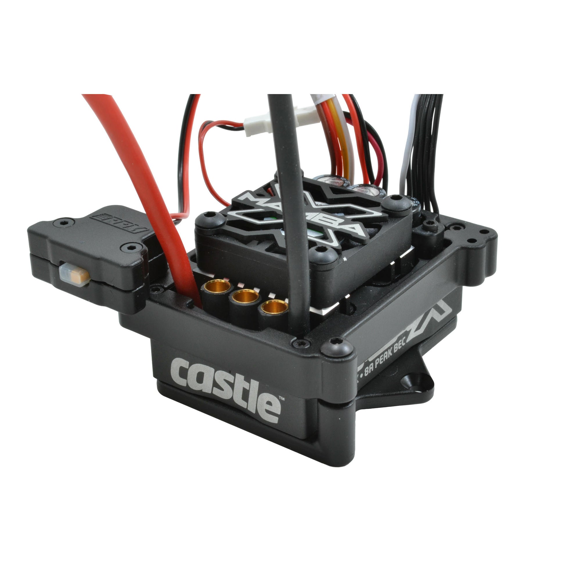 Image of Black ESC Cage Castle Mamba X Speed Control Traxxas Stampede/Slash RPM73762