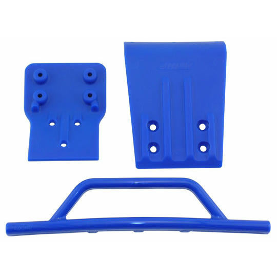 Image of Traxxas Slash 4x4 Blue Front Bumper/Skidplate by RPM 80025