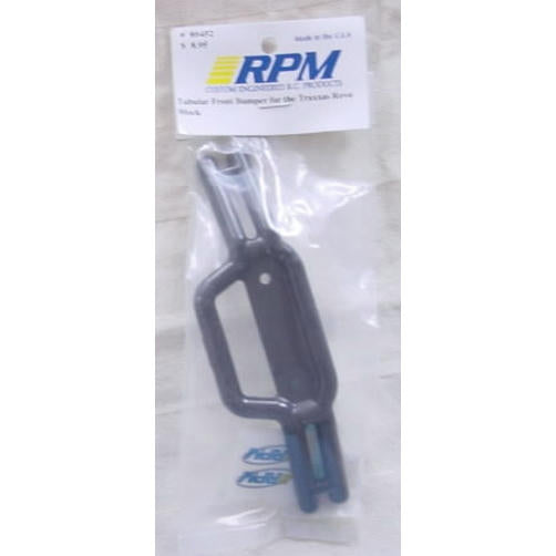 Image of Black Tubular Front Bumper by RPM RPM80452 fits Traxxas 1/10th Scale REVO 