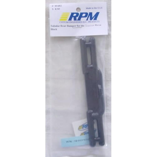 Image of Black Tubular Rear Bumper by RPM RPM80482 fits Traxxas 1/10th REVO 