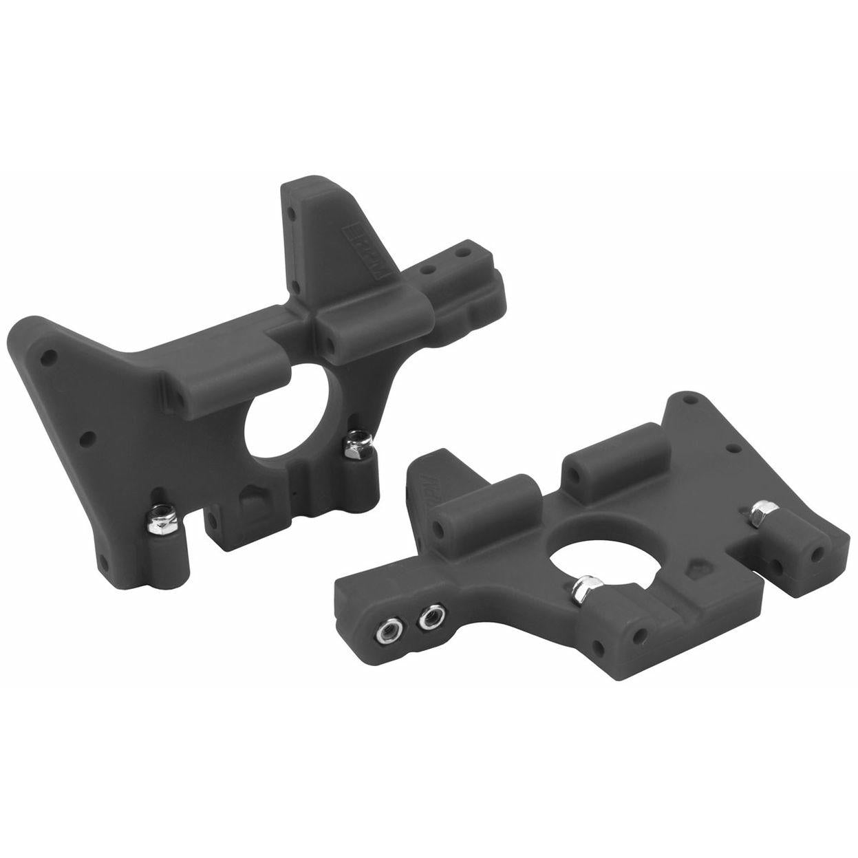 Image of Upgraded Black Front Bulkheads by RPM RPM81062 4930R fits Traxxas T-Maxx/E-maxx