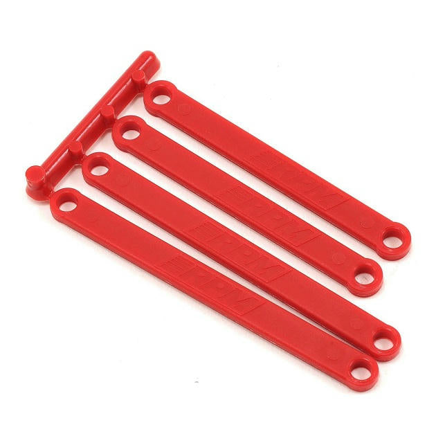 Image of RPM 1/10 Scale Heavy Duty Camber Links (4), Red/2WD Stampede/Rustler  RPM81269