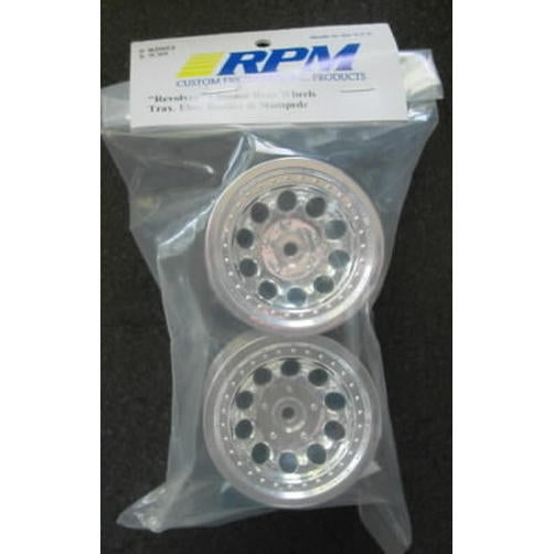 Image of RPM Revolver Chrome Truck Wheels -Stampede/Rustler Rear