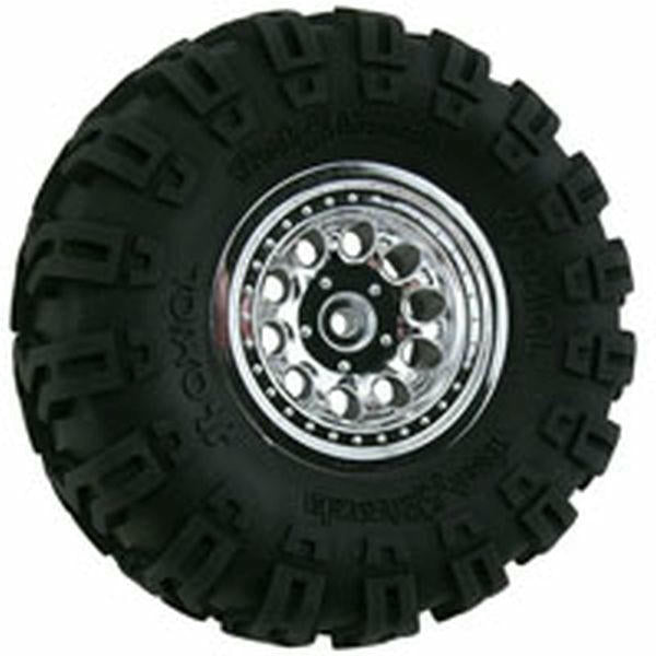 Image of RPM Revolver 2.2 Wide Wheelbase Chrome Rock Crawler Wheels (2pcs) RPM82233