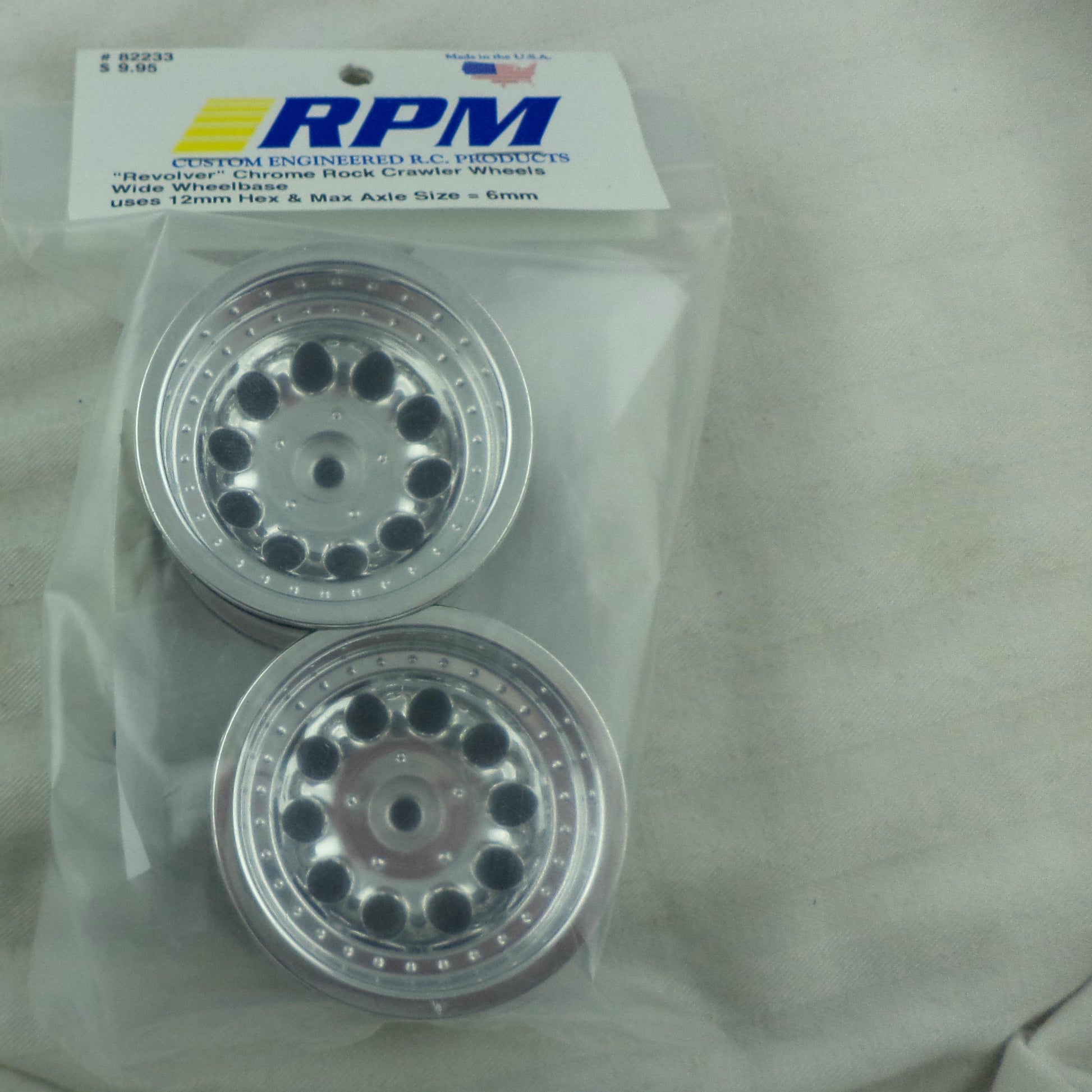 Image of RPM Revolver 2.2 Wide Wheelbase Chrome Rock Crawler Wheels (2pcs) RPM82233