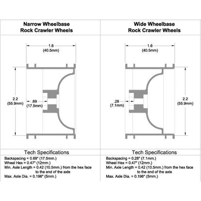 Image of RPM Revolver 2.2 Wide Wheelbase Chrome Rock Crawler Wheels (2pcs) RPM82233