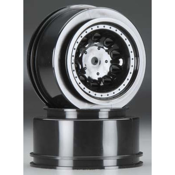 Image of Traxxas SLASH 2WD Front Revolver Black 2.2-3.0 Spline Drive Wheels  RPM82322