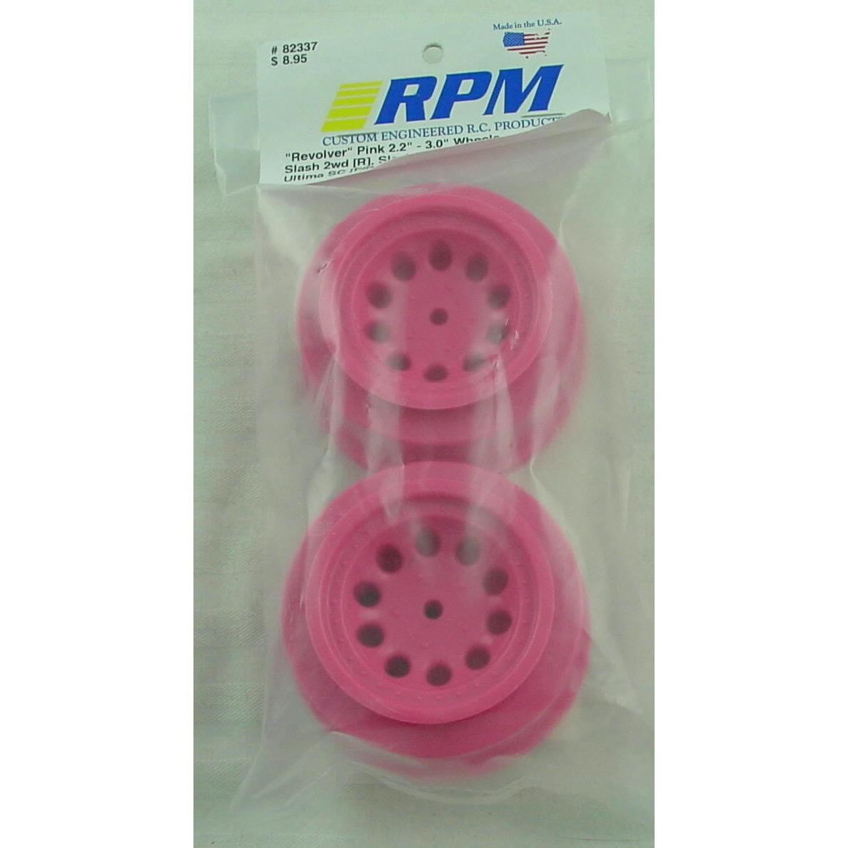 Image of RPM Revolver Pink 2.2/3.0 Spline Drive Wheels Traxxas Short Course RPM82337