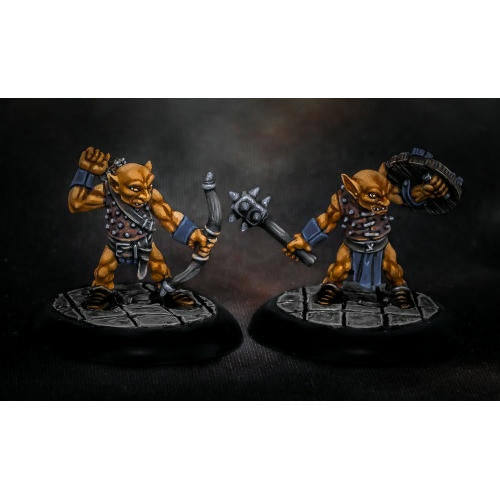 Image of Dungeon Dwellers Bloodbite Goblins (2pcs) Pewter Fantasy Miniatures RPR07003