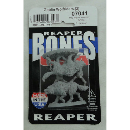 Image of Reaper Bones USA Goblin Wolfriders Fantasy Miniatures (2pcs) RPR07041