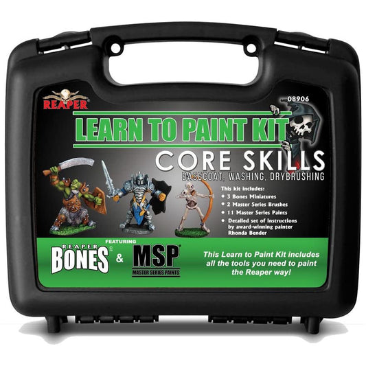 Image of Learn to Paint Kit: Core Skills - Base Coats Washing and Drybrushing (Bones)