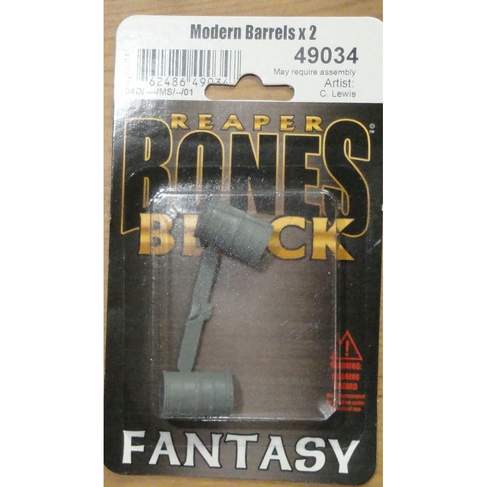 Image of Reaper Bones Black Modern Barrels Fantasy Miniatures by Reaper RPR49034