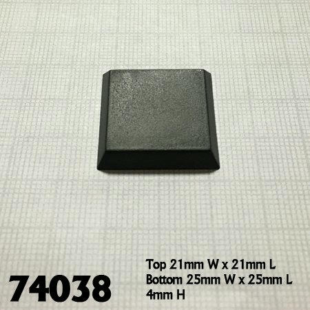 Image of Reaper Miniatures 1 Plastic Square Miniatures Gaming Bases (20pcs) RPR74038