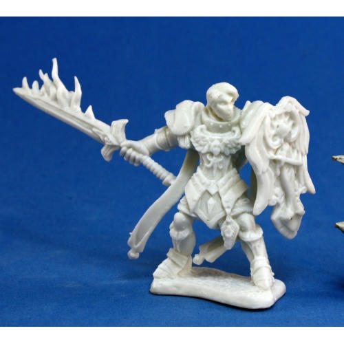 Image of Dark Heaven Bones Almaran the Gold, Paladin Unpainted Miniature Reaper RPR77058