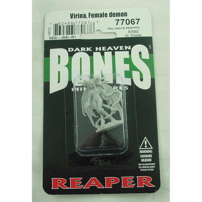 Image of Dark Heaven Bones Virina, Female Demon Unpainted Miniature by Reaper RPR77067