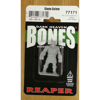 Image of Dark Heaven Bones Stone Golem Fantasy Miniature Reaper RPR77171