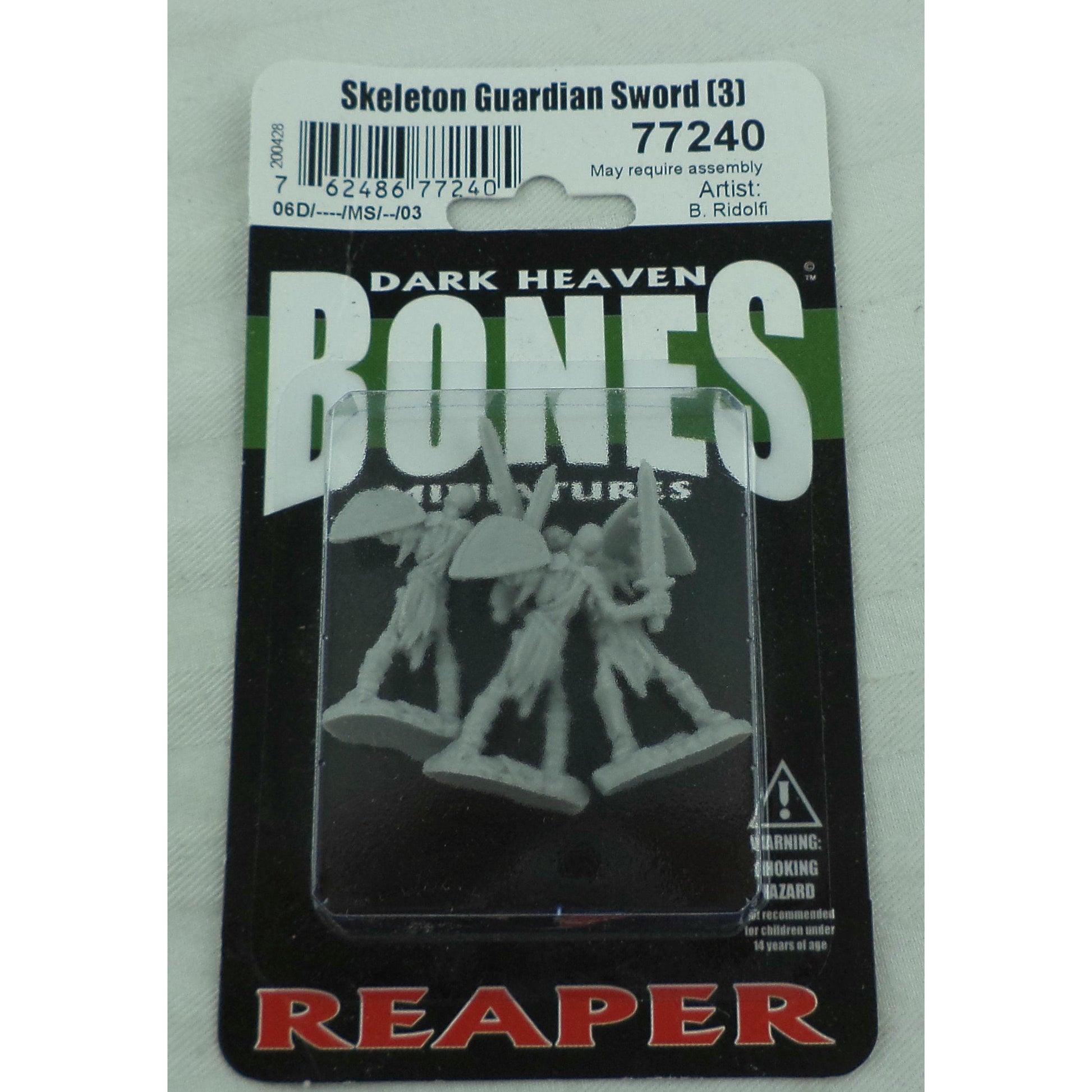 Image of Dark Heaven Bones Skeleton Guardian w/Swords Fantasy Miniatures Reaper (3pcs)
