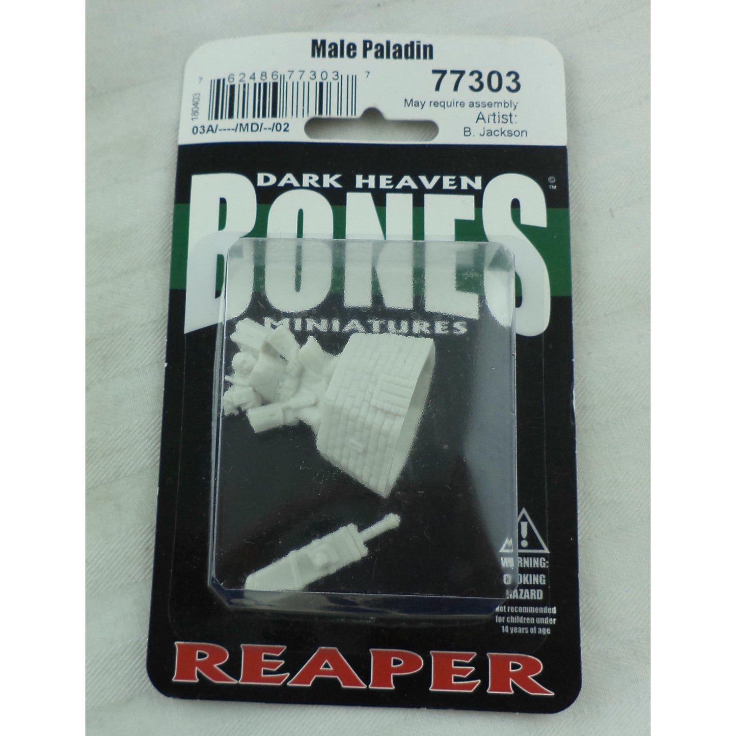 Image of Dark Heaven Male Paladin Fantasy Miniature by Reaper RPR77303