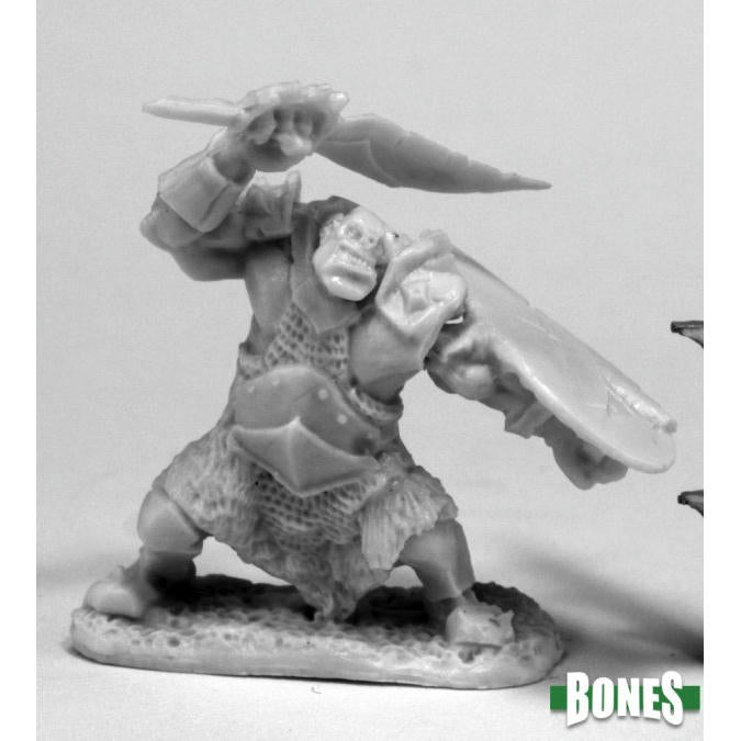 Image of Dark Heaven Bones Orc Slicer w/Scimitar/Shield Fantasy Miniature by Reaper 77432