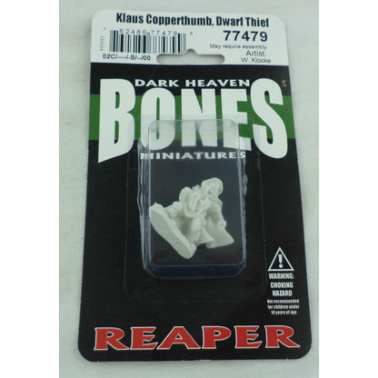 Image of Dark Heaven Bones Klaus Copperthumb, Dwarf Thief Fantasy Miniature RPR77479