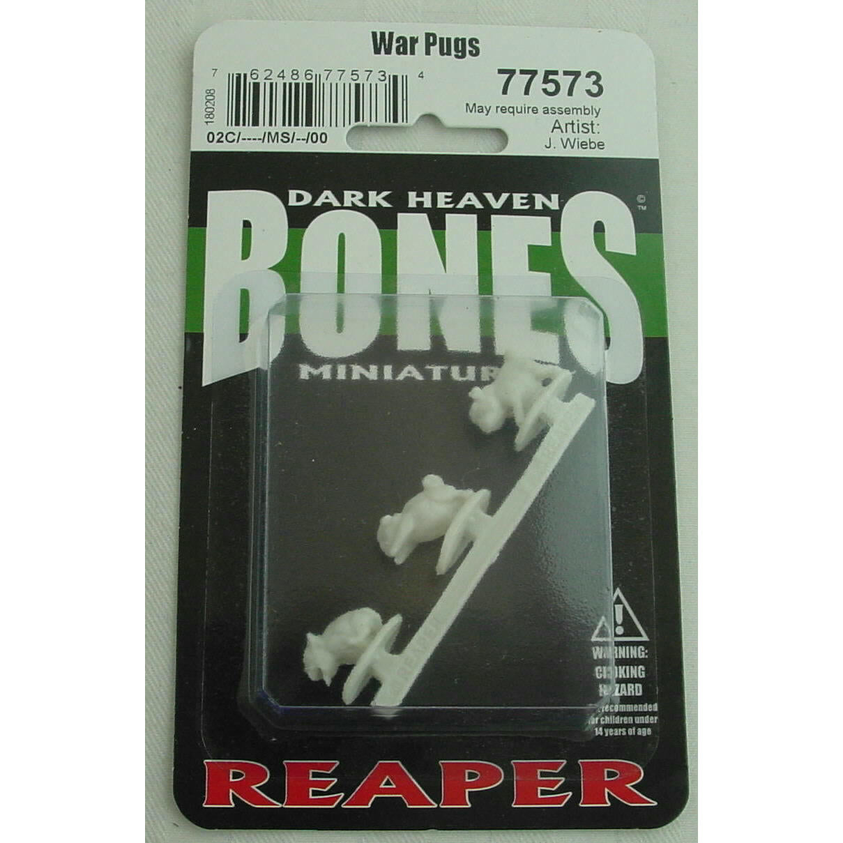 Image of Dark Heaven Bones War Pugs Fantasy Miniatures (3pcs) RPR77573 Reaper Miniature
