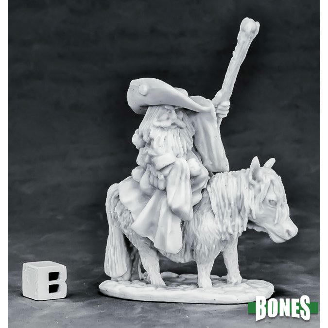 Image of Dark Heaven Bones Mounted Dwarf Battle Mage w/Pony Unpainted Miniature