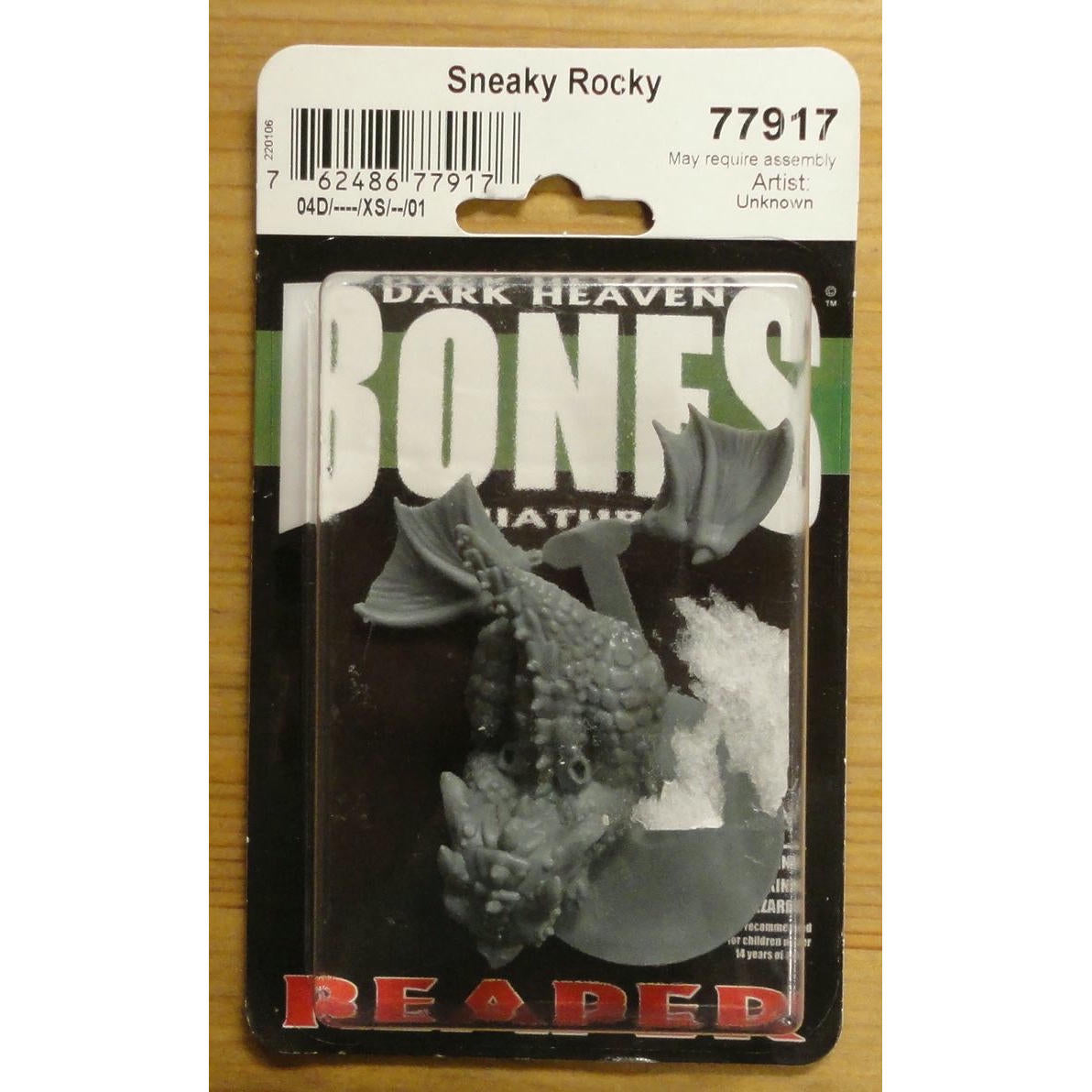 Image of Dark Heaven Bones Sneaky Rocky Dragon Fantasy Miniature by Reaper 77917